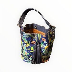 Patricia Nash Navy Floral Hobo Bag